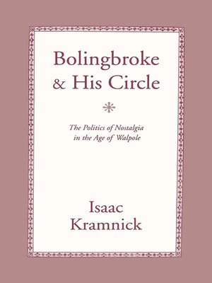 cover image of Bolingbroke and His Circle